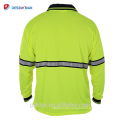 2018 neue 1 Brusttasche High Visibility Reflektierende Kleidung Sicherheit Uniform Langarm Hallo Vis Polo Shirts